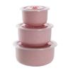 3Pcs/Set Cereal Bowls with Lid Lightweight BPA-Free Dinner Bowls for Noodles Rice Fruit Soup Dishwasher Microwave Safe Multifunctional Storage