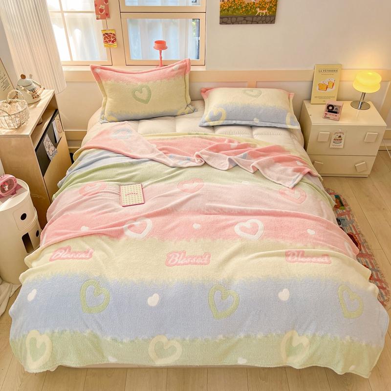 Мультяшное розовое клубничное фланелевое одеяло для детей и девочек, мягкое теплое легкое покрывало для дивана-кровати, путешествий, кемпинга, подарков