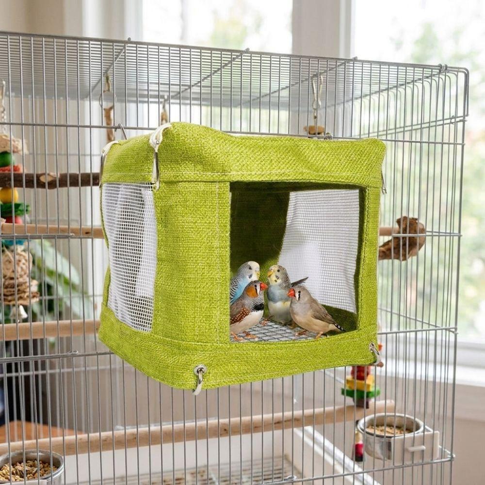 Breathable Mesh Bird Hanging Bed Bite Resistant Parrot House Multi-functional Bird Nest Sparrows