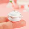 Kitchen Cooking Toys With Pot Cover Miniature Soup Pot Mini Cookware Dollhouse Accessories