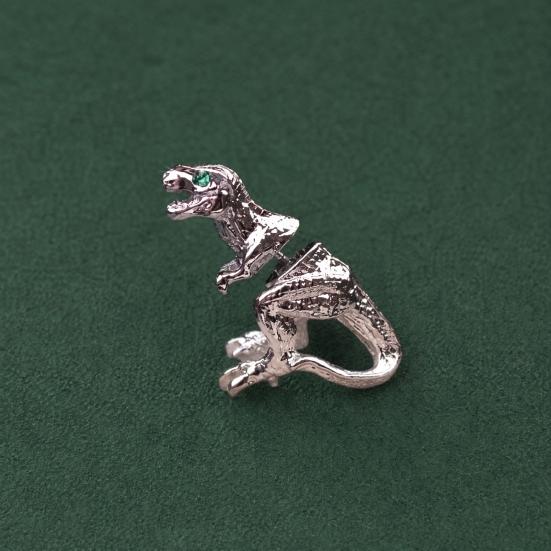 Серьга-гвоздик из сплава, Серьга-гвоздик с 3D-дизайном Тираннозавра Рекса, Ретро-серьга с потертым динозавром для уличного стиля, Подарок