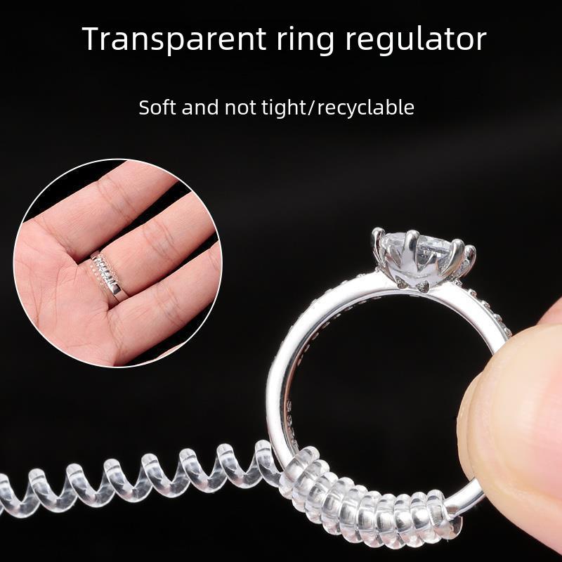 Adjustable Size Ring with Eco-Friendly Transparent PU Spring Rope