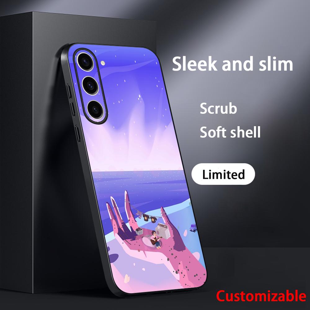 Steven classic cartoon cute universe design Phone Case For Samsung Galaxy S26 S25 S24 S23 S22 S21 Plus Ultra Note20 Soft Black