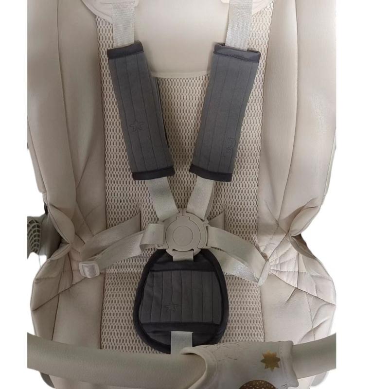 Дышащая защита на ремень безопасности для сиденья коляски, подушечка для защиты плечевого ремня детской коляски, накладка на плечевой ремень для детской коляски