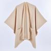 130*150cm Shawl Wraps for Women with Pockets, Elegant Cashmere Feeling Wraps, Open Front Pashmina with Tassel Scarf Blanket for Spring Fall Winter