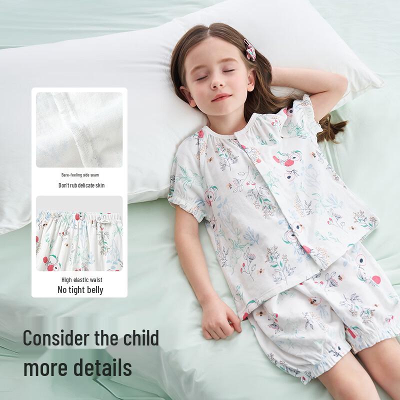 YEEHOO Kids' Cool-Touch Breathable Summer Pajamas & Home Wear Set