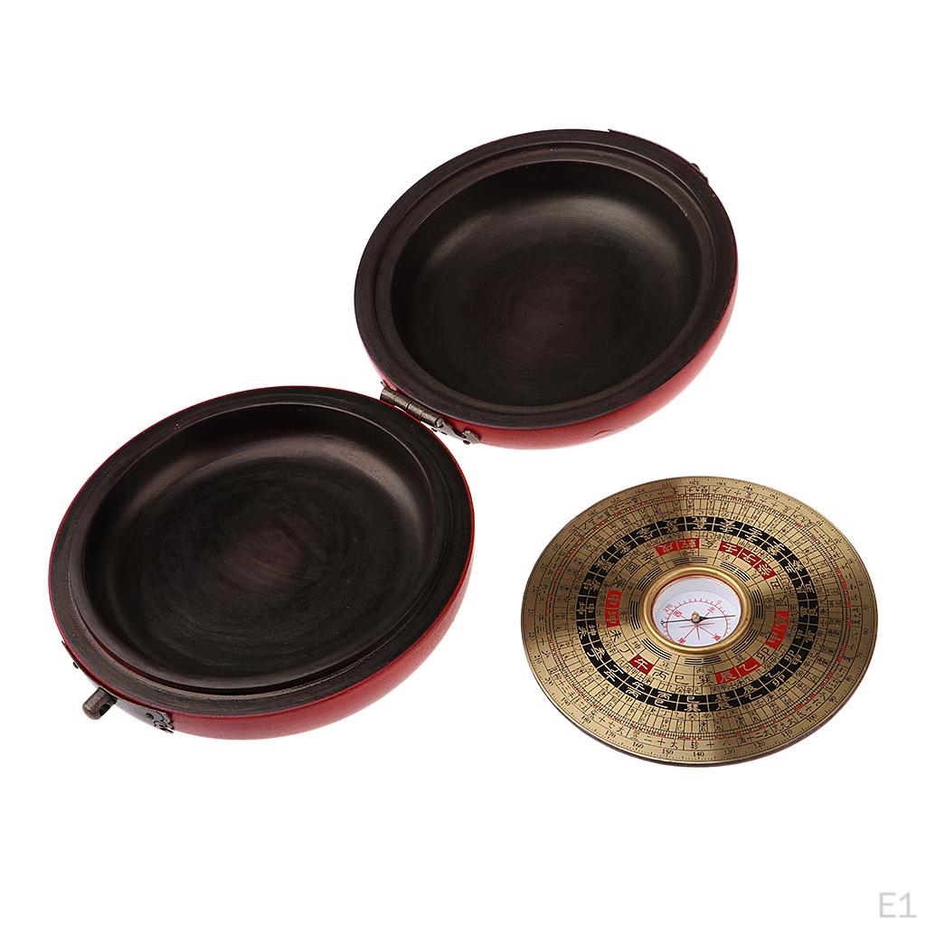 Круглый классический китайский инструмент фэн-шуй Ло Пан, древние предметы коллекционирования удачи, диаметр: 3,74 дюйма -