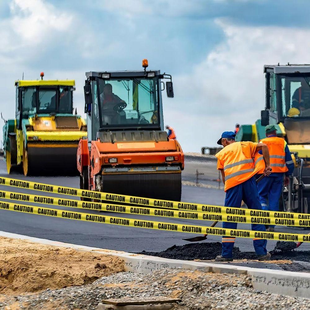 Premium Yellow Hazard Tape Bright Yellow Barricade Line Caution Isolation Line Horror Party