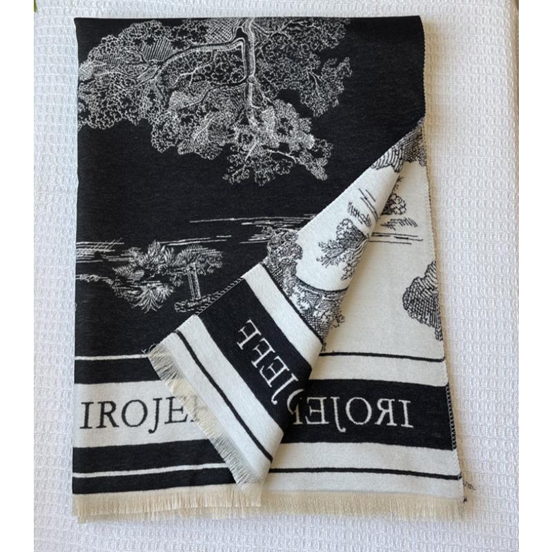 Новый черный двусторонний шарф из имитации кашемира для женщин, зимний, универсальный, шарф-шаль, корейская версия, двойного использования