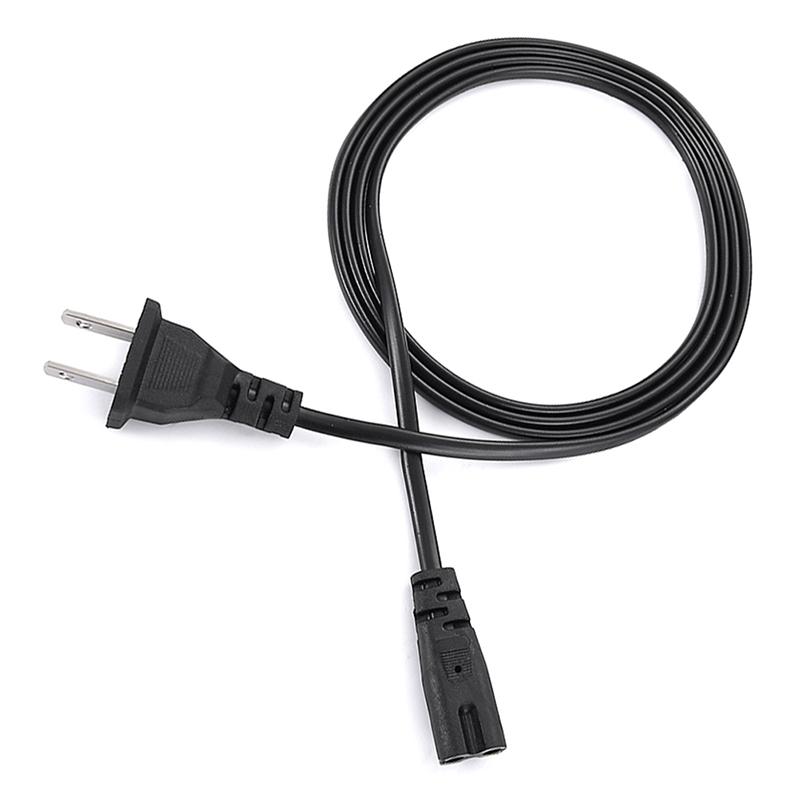 EU Power Cable 2pin IEC320 C7 US Power Extension Cord For Laptop Charger Printer Radio Speaker
