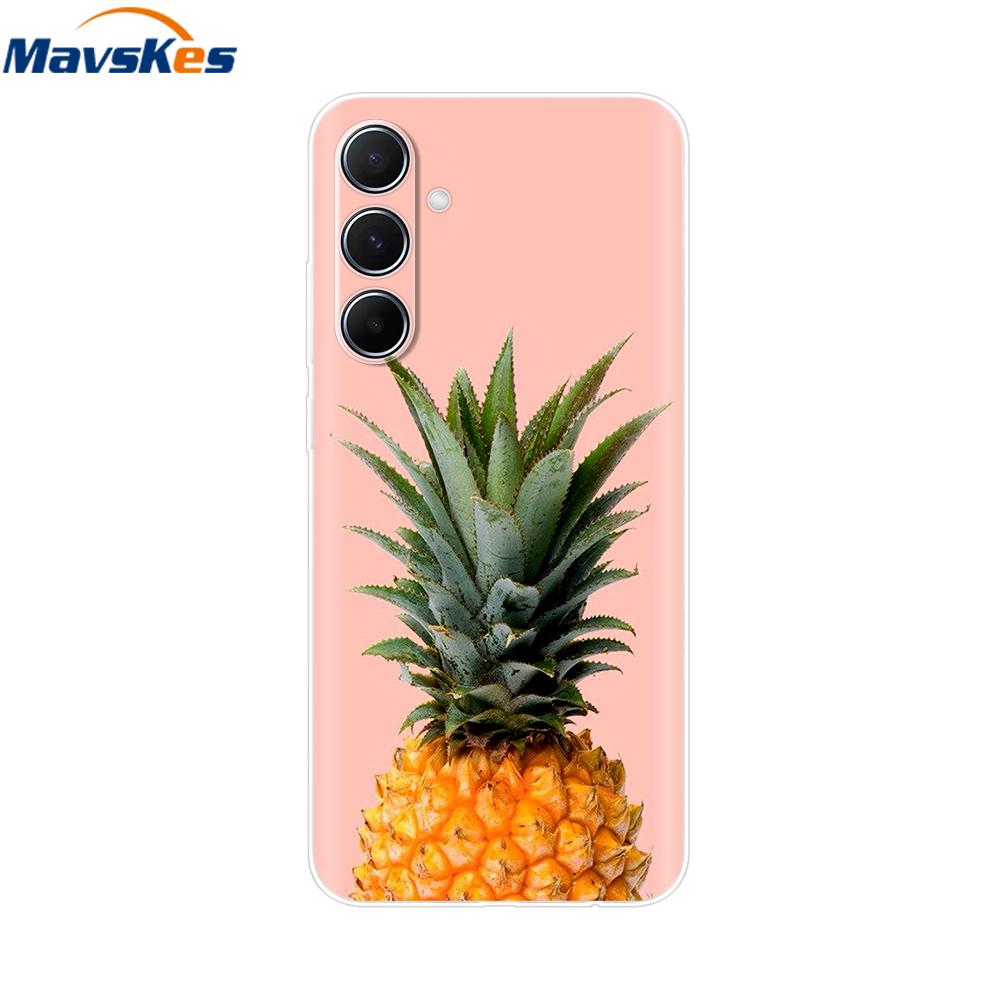 Чехол для Samsung Galaxy M35 5G Милый Кот Цветок Расписные Чехлы для Телефона Для Samsung M35 Чехол M 35 SM-M356B Силиконовый Прозрачный ТПУ Fundas
