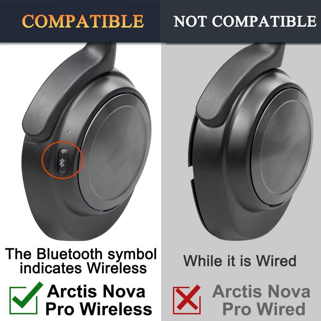 SOULWIT Охлаждающие гелевые амбушюры для наушников Steelseries Arctis Nova Pro Wireless/Arctis Nova Elite - Сменные амбушюры, Пенопластовые подушечки для оголовья высокой плотности, Co