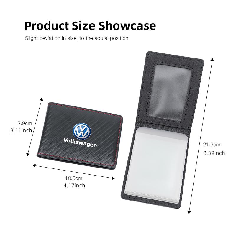 Авто Стайлинг Кошелек для водительских прав Хранение ID-карт Для Volkswagen VW GTI Golf Amarok T5 Phaeton Teramont ID3 Tiguan T-Cross Oz5