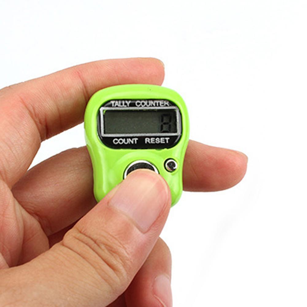 Electronic Finger Counter Ring with LED Digital Row Tally Stitch Marker Pedometer Display Electronic Tally Counter