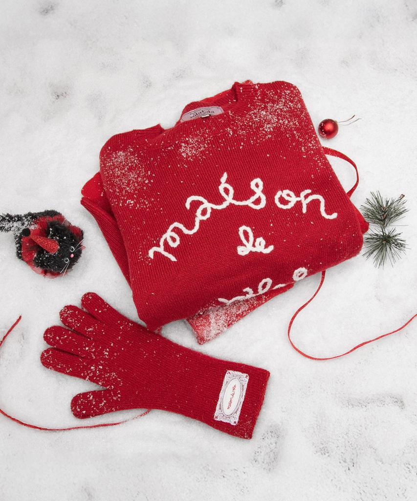 ROLAROLA Maison De Rola Embroidery Knit Red