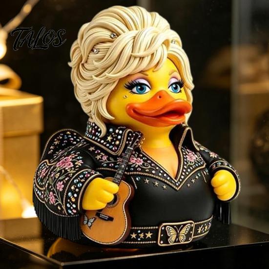 Причудливая статуэтка утки для офиса, очаровательный novelty-аксессуар, музыкальная тема с гитарой, художественный орнамент, декор для книжной полки, декоративный предмет для коллекционирования