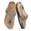 Fashion Crestar Cork Footbed Sandals Comfortable Slip-On Slide Sandals with Arch Support Summer Fashion Adjustable Buckle Beach Slippers