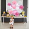 1 Set Paper Lanterns Party Decorations Tissue Pom Poms Flower Balls Simple Installation Boho Wedding Decorations