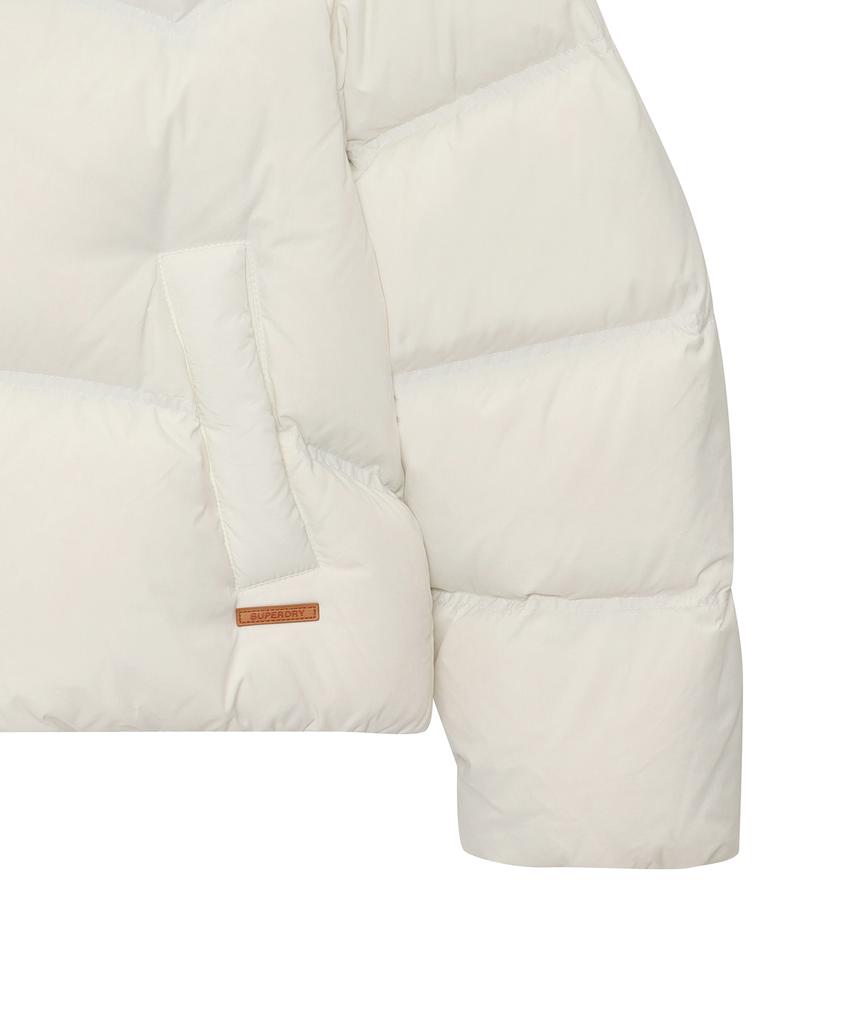 SUPERDRY W Hooded Down Puffer Ivory