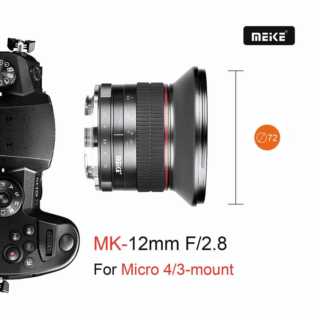 Meike Сменный объектив Широкоугольный объектив MK 12 мм для Micro Four Thirds Включена инструкция на японском языке 19950004 [] F2.8