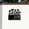 Personalized Iron Address Sign with Floral Design and Custom Street Name