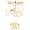Good-2PCS Gold Metal Candle Holders Room Decoration Rotating Candle Holders Gold Hot Rotating Candle Holders Ornaments