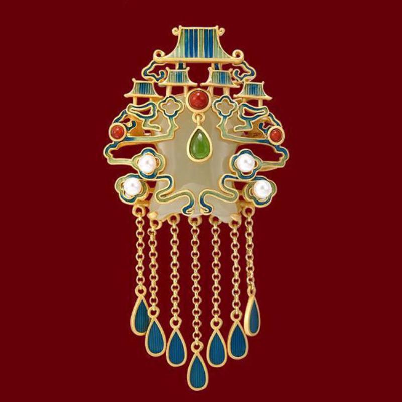 Blucome Качественная эмалированная медная брошь в стиле ретро, ​​заколки с кисточками для женщин и мужчин, костюм, шарф, булавки для хиджаба, подарки