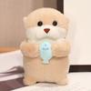 10cm Otter Plush Toys Soft Sea Otter Stuffed Animals Plushies Cute Hanging Pendant Props for School Bag Key Wallet Gifts