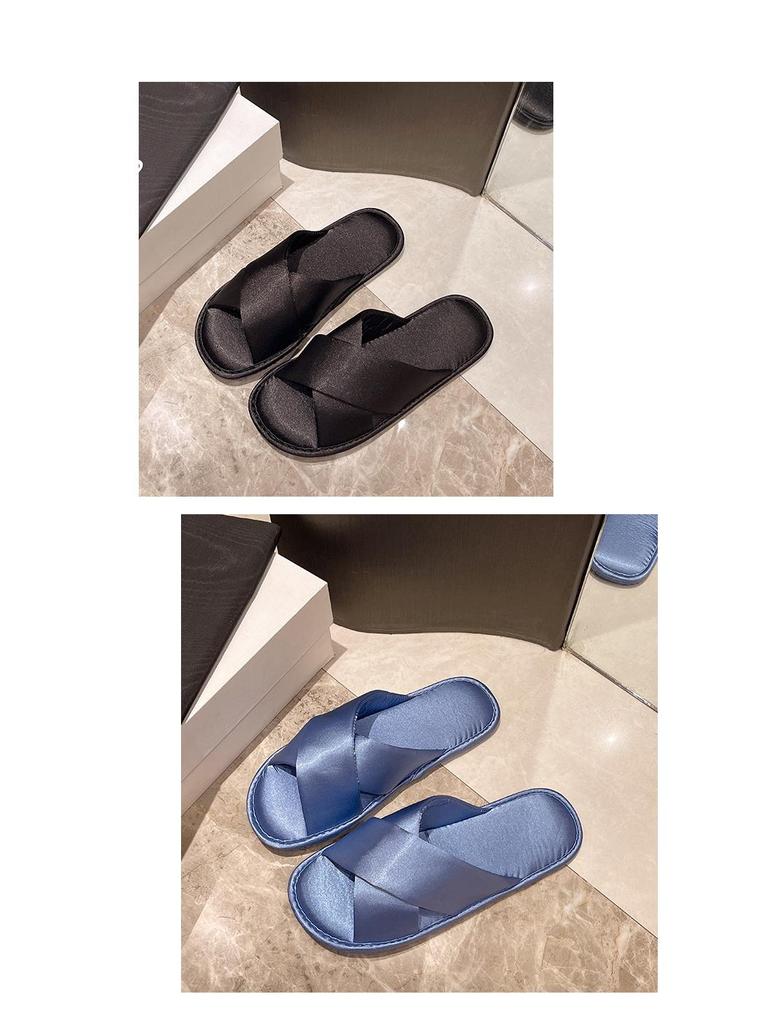 Роскошные женские домашние тапочки: Удобный, нескользящий, дезодорирующий плоский носик для использования весной, летом и осенью.