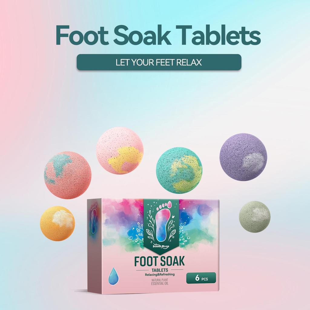 South Moon Ароматерапевтический шарик для ванночек для ног Против трещин и шелушения Очищение и увлажнение Уход за ногами и пятками