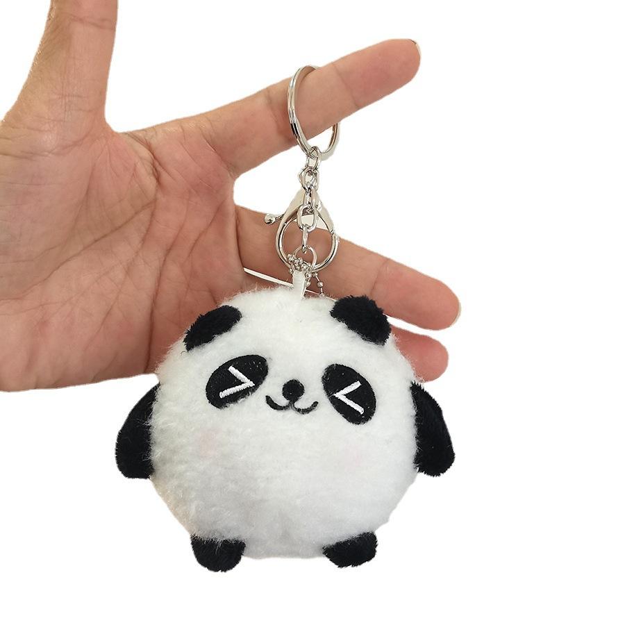 Cute Cartoon Panda Plush Keychain Doll Fat Toy Bag Hanging Ornament Pendant Mini Doll