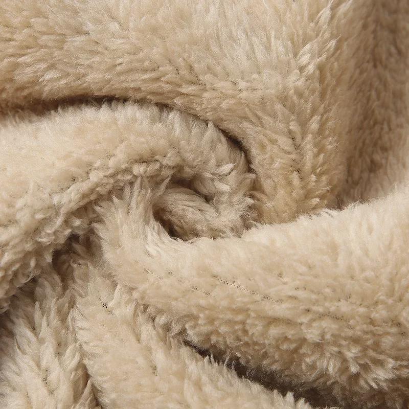 Мужские зимние спортивные штаны из овчины: Модные свободные, утолщенные, бархатные, молодежные спортивные брюки с манжетами на щиколотках.