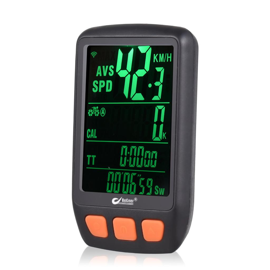 Bicycle Cycling Computer Wireless Digital Bike Speedometer Odometer with Rechargeable Battery