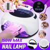 98 Вт Лампа для ногтей Светодиодная сушилка для ногтей для сушки S Гелей Полировка С умными датчиками Маникюр Нейл-арт Салонное оборудование Совершенно новое