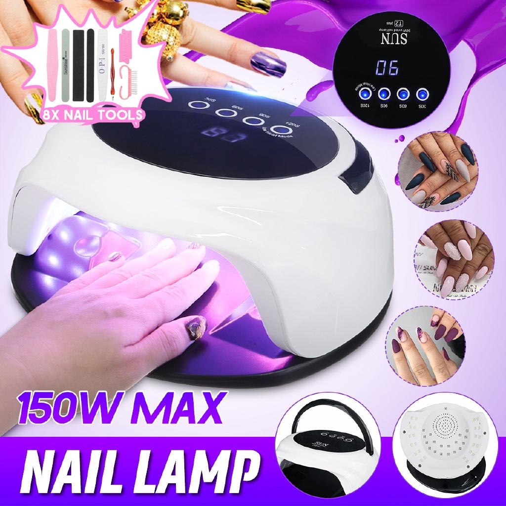 98 Вт Лампа для ногтей Светодиодная сушилка для ногтей для сушки S Гелей Полировка С умными датчиками Маникюр Нейл-арт Салонное оборудование Совершенно новое