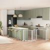 6 Piece Foldable White Dog Gate 480 cm Poplar Wood