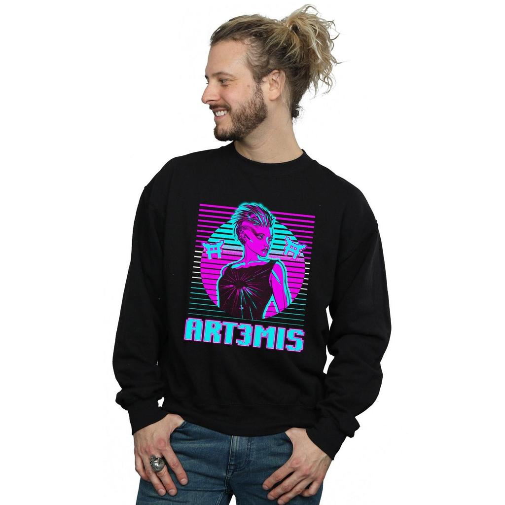 Ready Player One Mens Neon Art3mis Sweatshirt