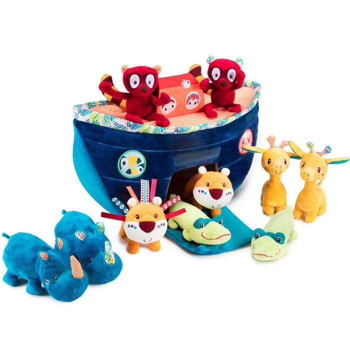 Развивающая игрушка - LILLIPUTIENS - Мой первый Ноев ковчег - Синий - Массив дерева