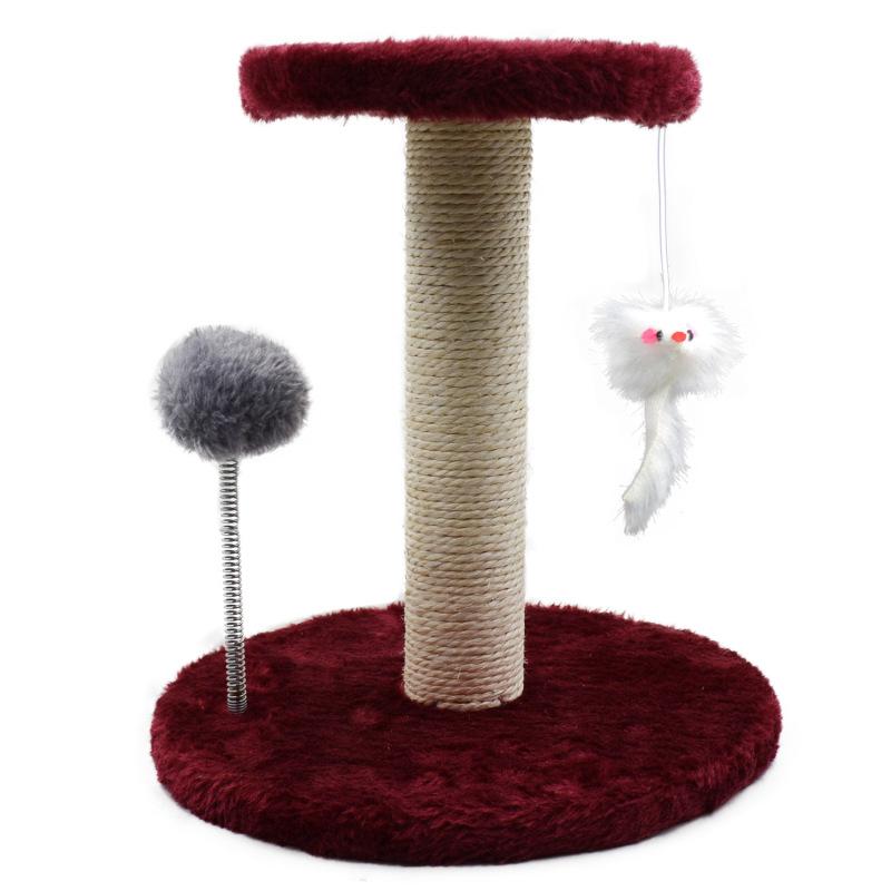 Cat  Scratching  Post Sisal Rope Cat Claw Stand Soft Smooth Plush Scratch Tower With Interactive
