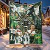 Borussia Monchengladbach Pattern Blanket for Home Decoration, Bed, Sofa, Car Travel, Camping, Suitable for All Seasons, Birthday Christmas Gift