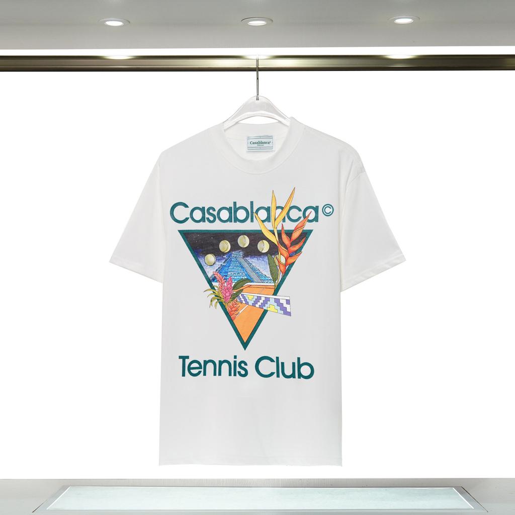 Casablanca 23 spring and summer new fantasy gate starry sky castle casa letter logo short-sleeved couple T-shirt