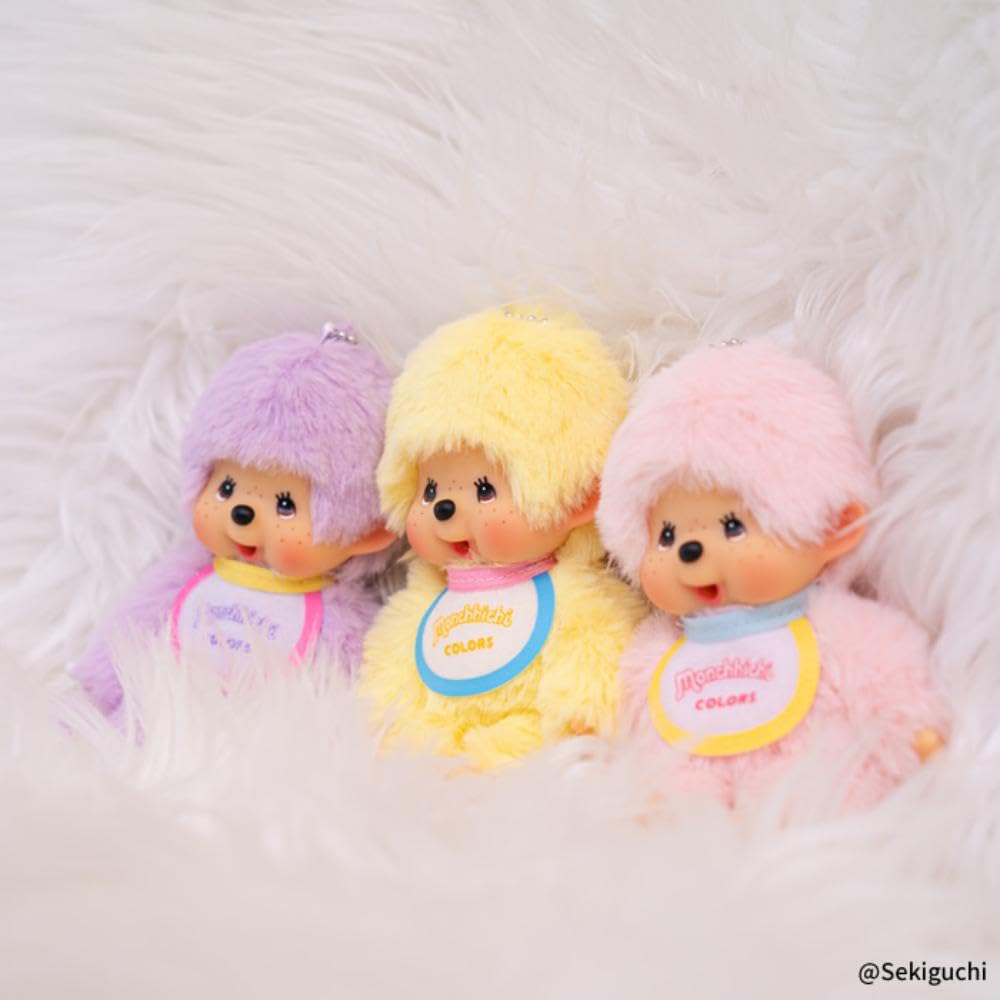 Sekiguchi Monchichi COLORS Keychain Yellow 203192