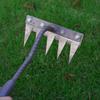 5/6/7/8 Teeth Carbon Steel Garden Weeding Rake Weeding Soil Loosening Tools Dethatching Rake for Gardening Harrow Farm Tools