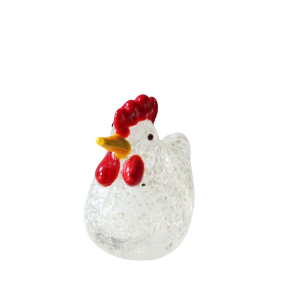 Mini Glass Chicken Figurines Hand Blown Turkey Sculpture Crystal Rooster Statues  Living Room