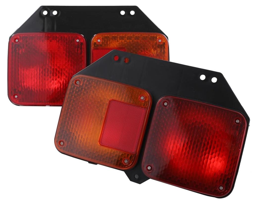 Hino Ranger Tail Lamps with OEM Turn Signals Numbers Custom Truck Parts and Right (FC, FD, FE, GD) (Part 071061/7106R, etc.) - (Left Set)