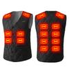 Dual-Control Sixteen-Zone Heating Vest Winter Warm Usb-Dc Electric Heating Vest Men's Model(Not Included In The Power Bank
