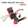 3900KV Brushless Motor 3650 Waterproof Motor with 60A Brushless ESC 5.8V 3A BEC Heatsink for 1/8