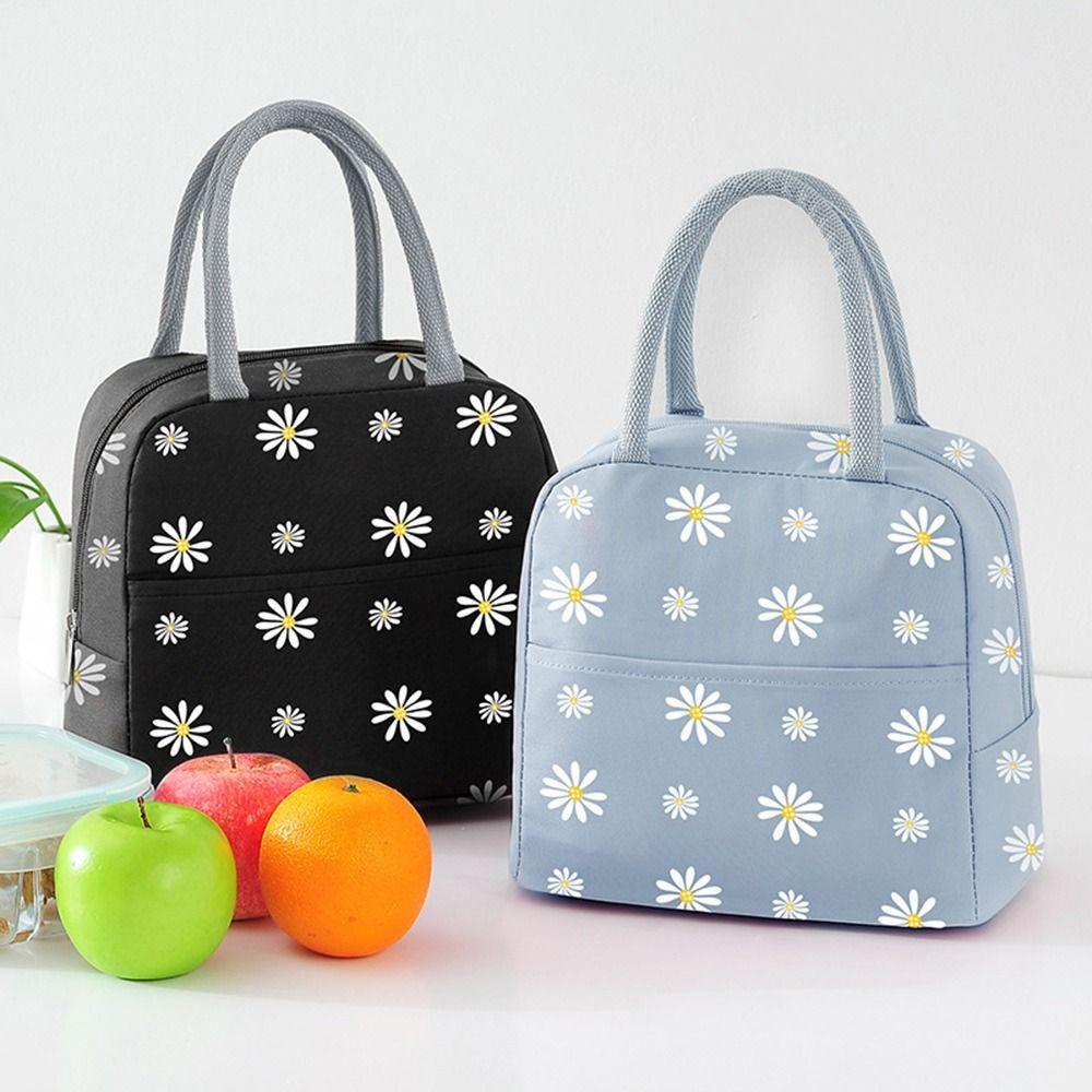 Food Storage Bag Outdoor For Men Thermal Cooler Bag Picnic Pouch Daisy Lunch Bag Large Capacity