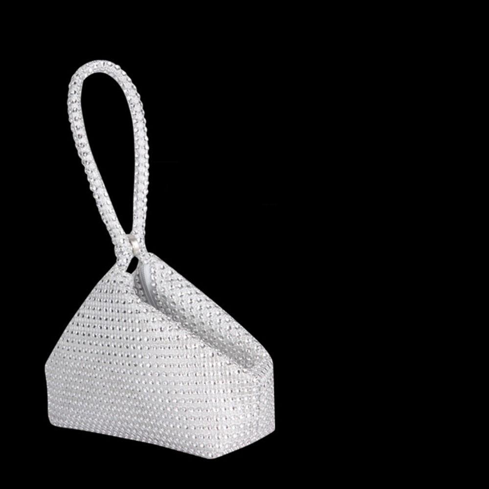 Блестящий клатч с имитацией стразов, треугольный дизайн, женская сумочка, вечерняя вечеринка