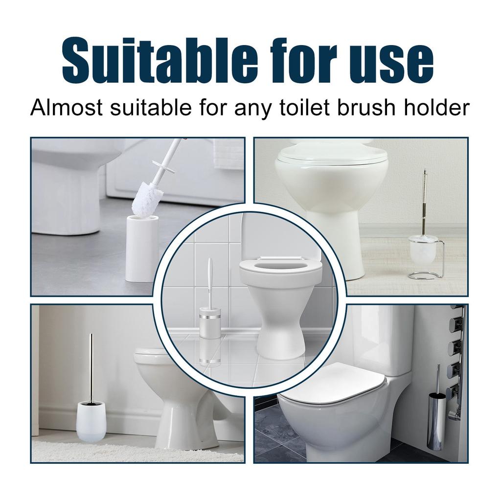 10x Toilet Brush Pads, Sufficient For About 30 Weeks Hygiene In The Bathroom